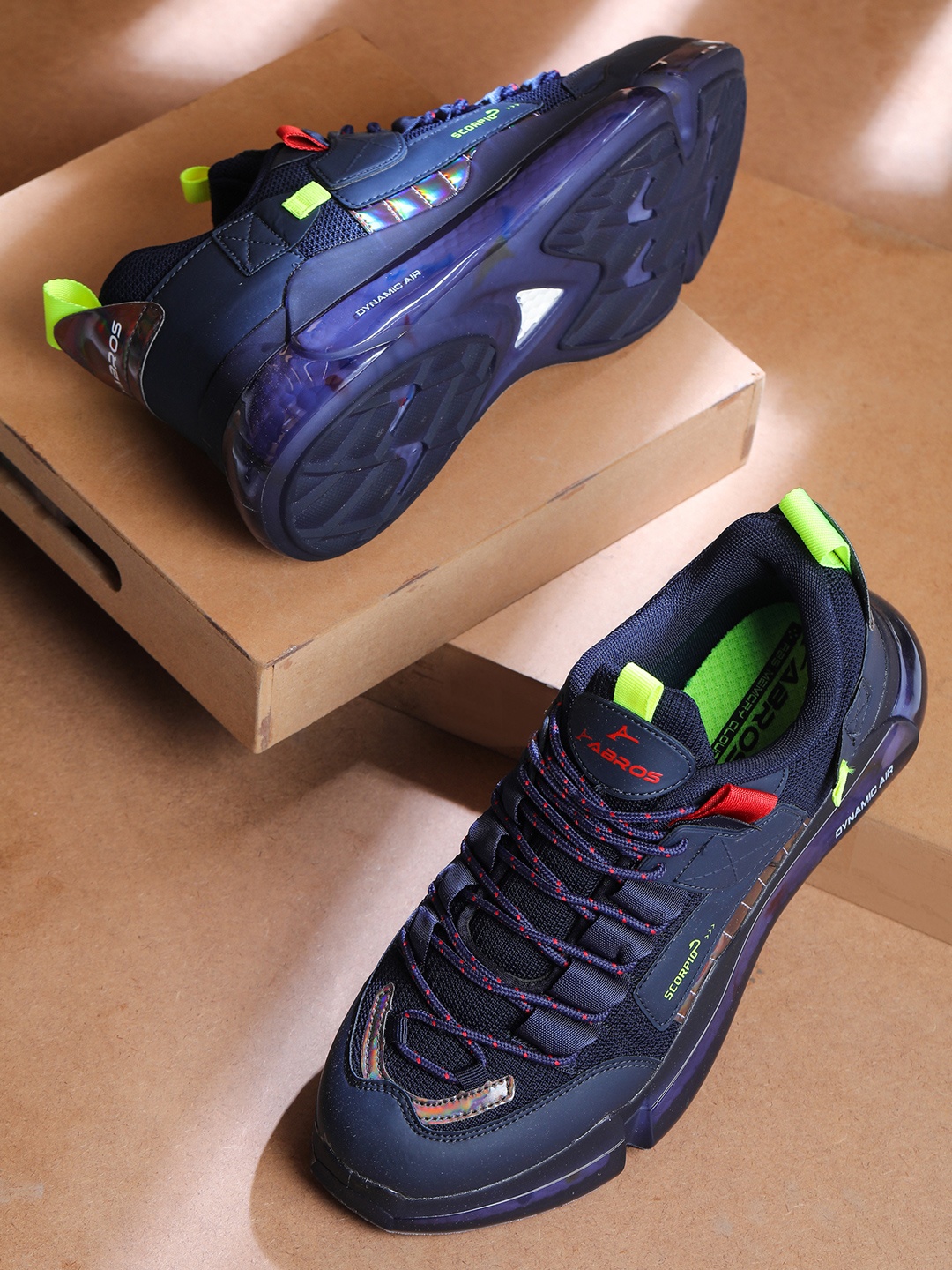 

ABROS Men Scorpio Running Sports Shoes, Navy blue