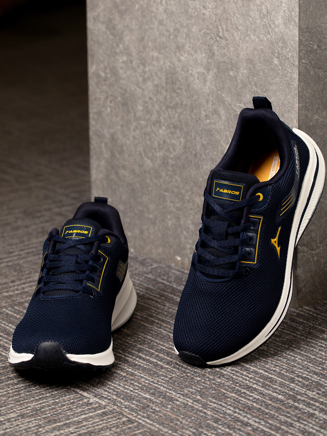 

ABROS Men Ares-N Running Sports Shoes, Navy blue
