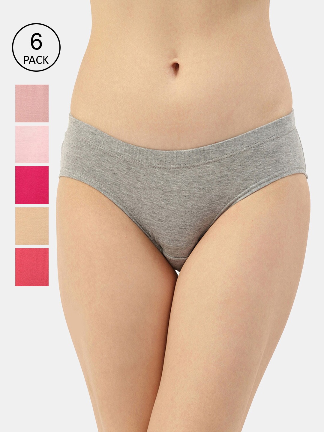 

Leading Lady Women Solid Hipster Brief HP-9031-32-6, Grey