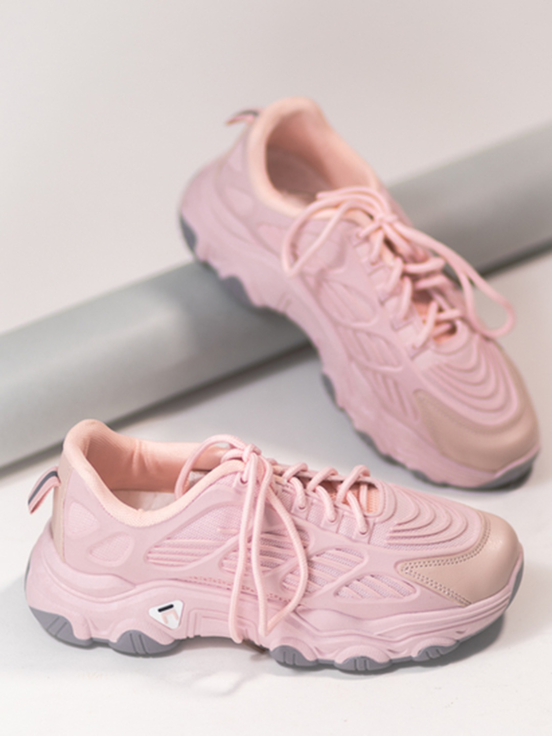 

THE WHITE POLE Women Pink Textured Sneakers