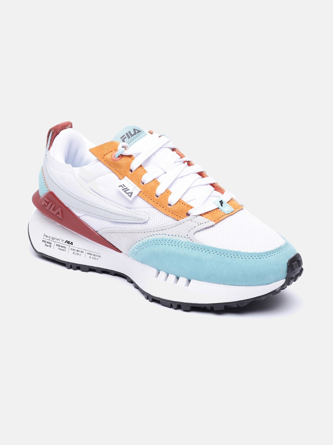

FILA Women White Colourblocked PU Sneakers