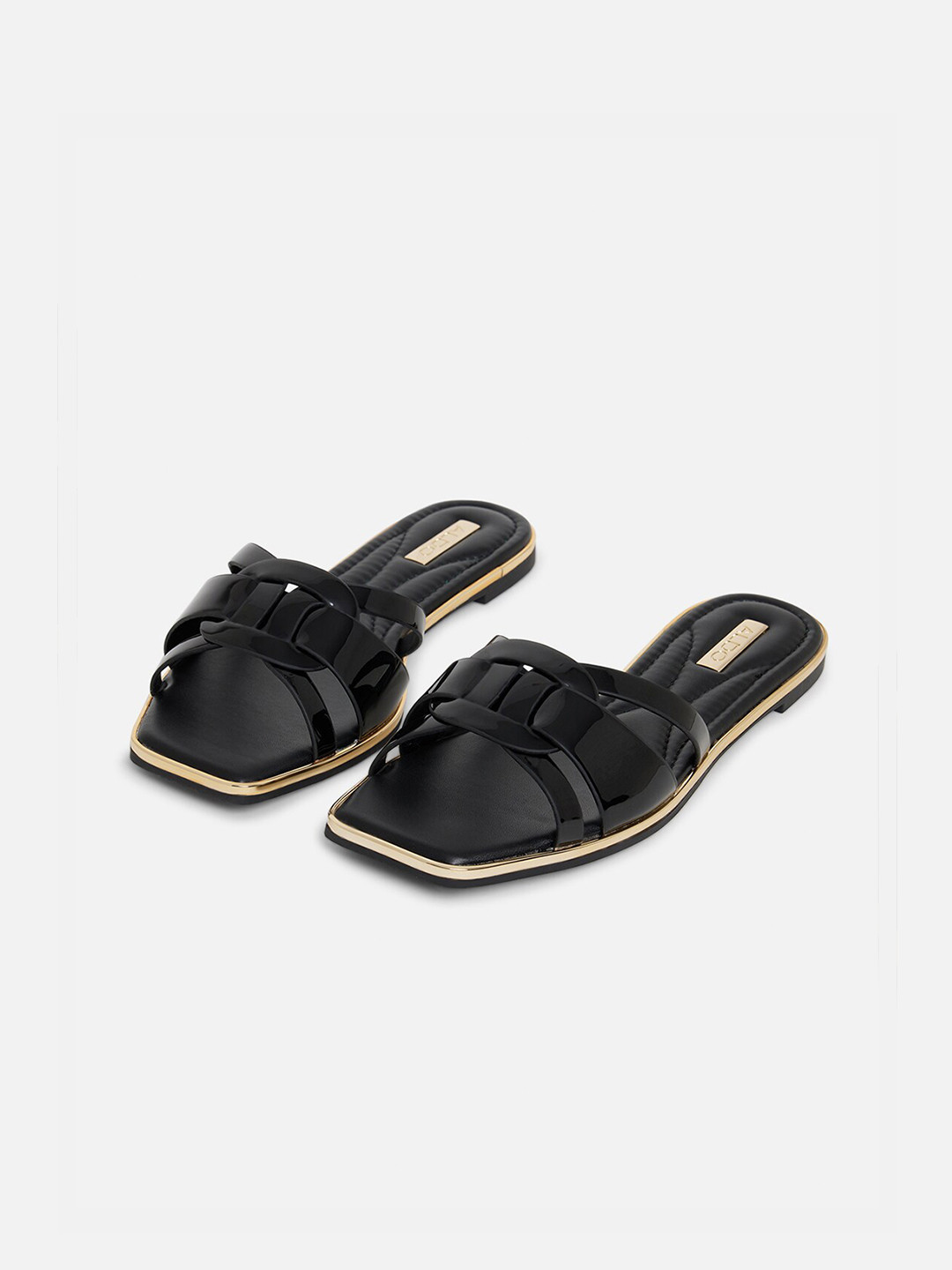 

ALDO Women Black Solid Open Toe Flats