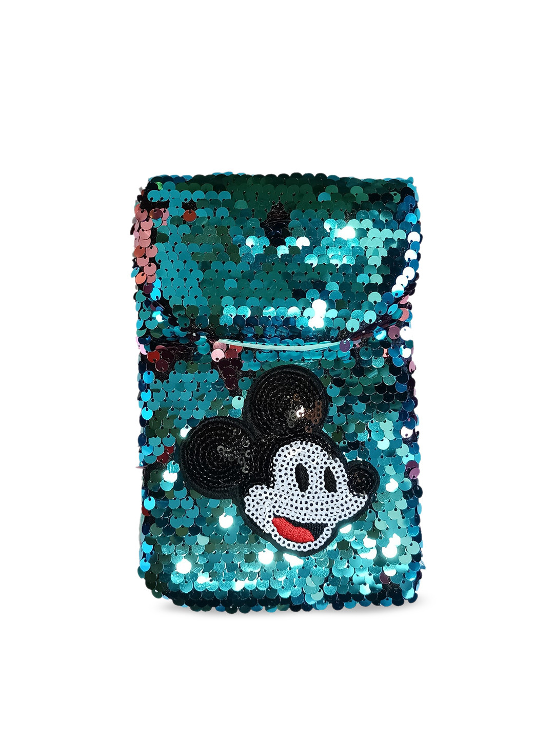 

IMARS Girls Turquoise Blue Mickey Mouse Embellished Bucket Sling Bag