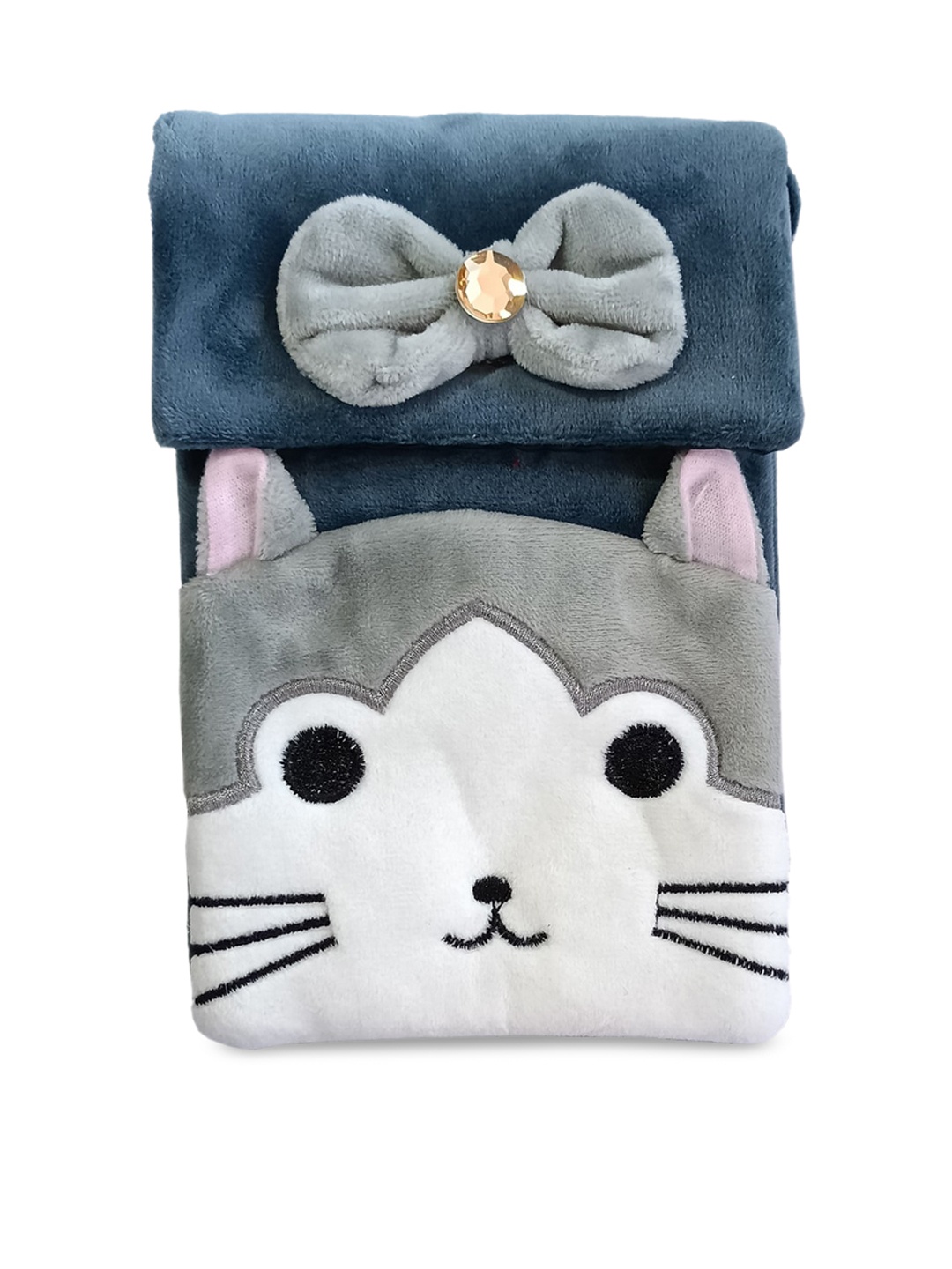 

IMARS Grey & Teal Animal Printed Sling Bag with Bow Detail