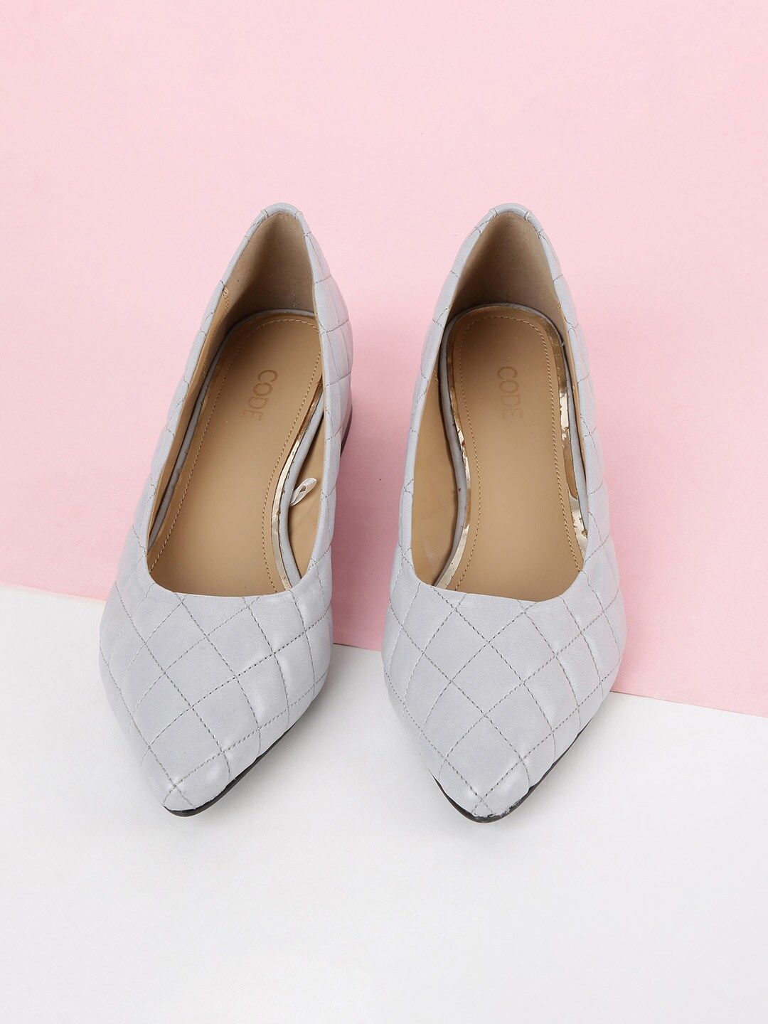 

CODE by Lifestyle Women Grey Block Heels