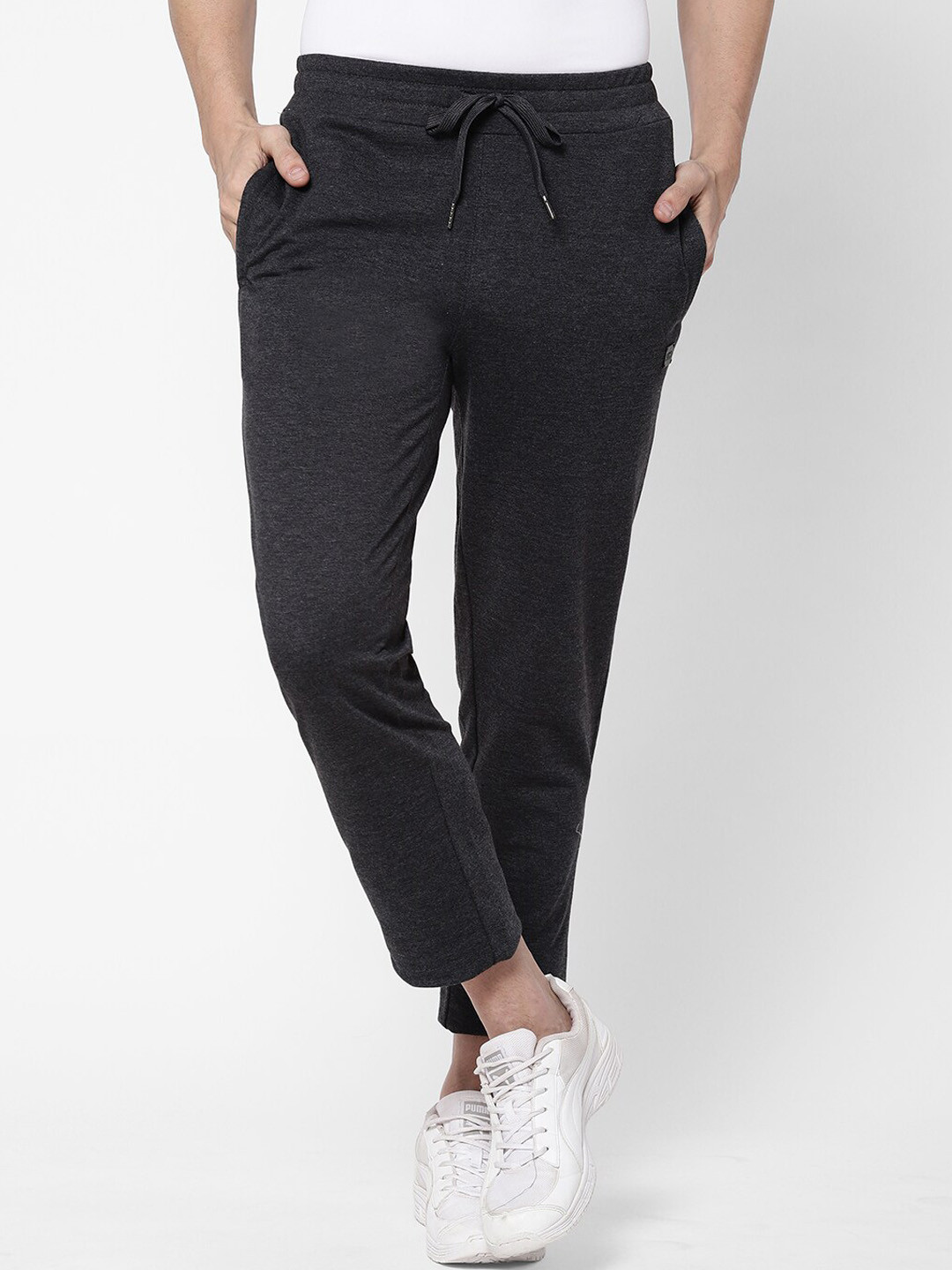 

Sweet Dreams Men Charcoal Grey Solid Track Pant