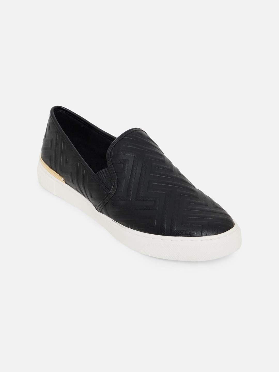 

ALDO Women Black Woven Design Slip-On Sneakers