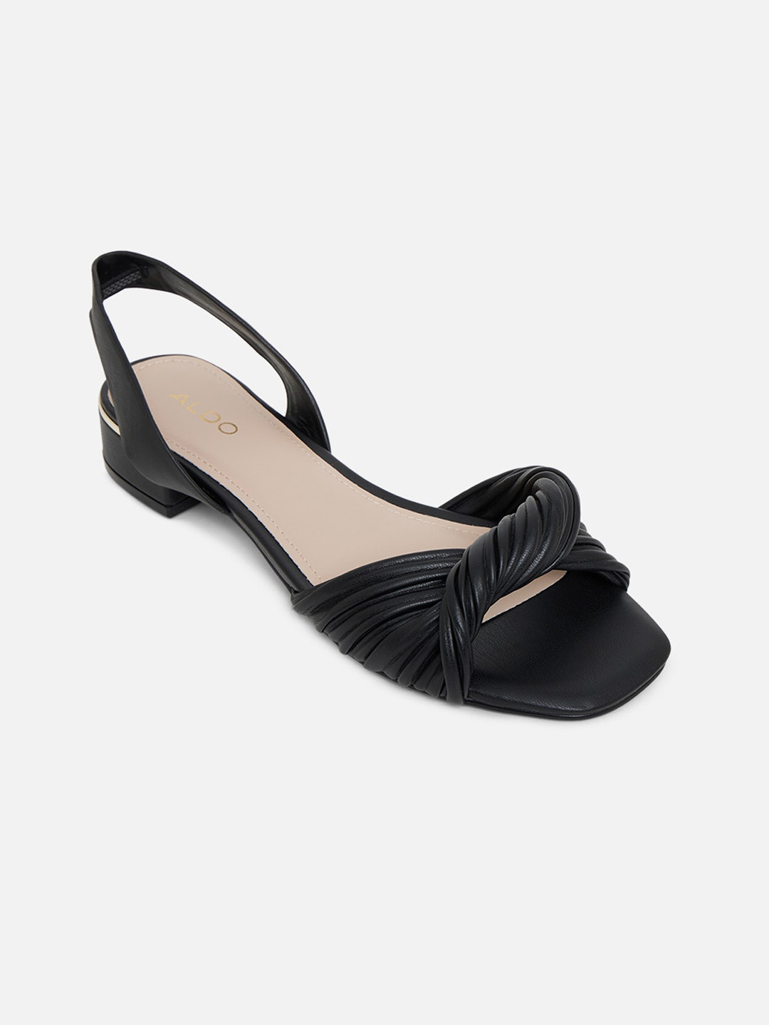

ALDO Women Black Textured Block Sandals