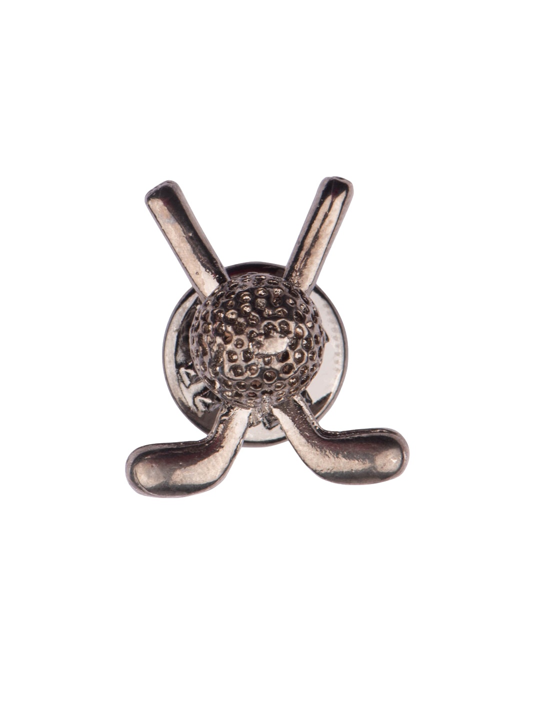 

The Tie Hub Men Rust Gunmetal Golf Stick with Ball Brooch lapel pin