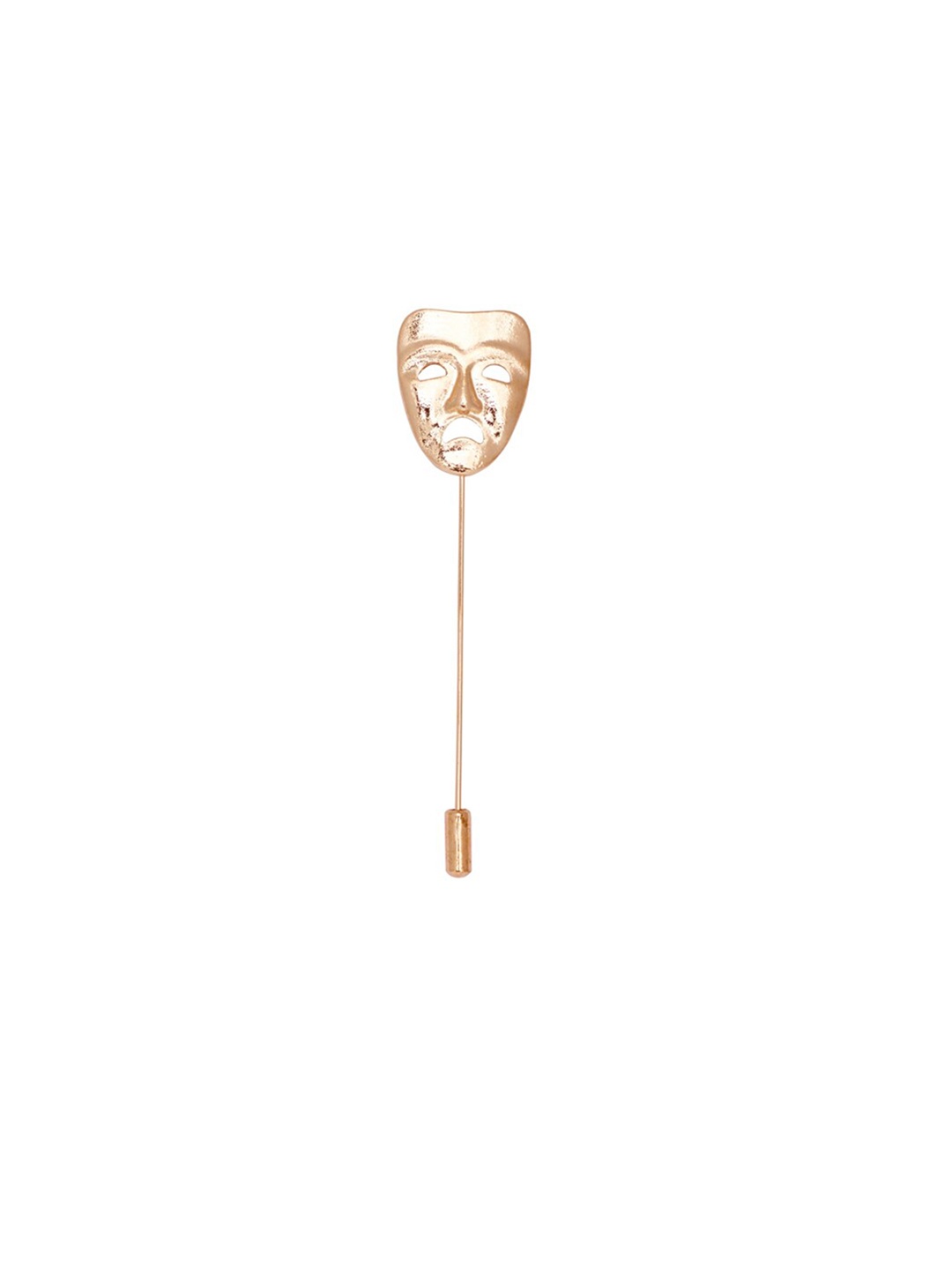 

The Tie Hub Men Gold-Toned Mask Lapel Pin Brooch