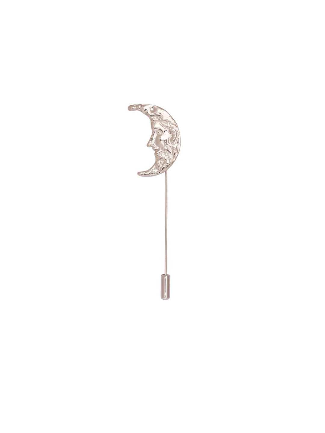 

The Tie Hub Men Silver-Toned Moon King Lapel Pin Brooch