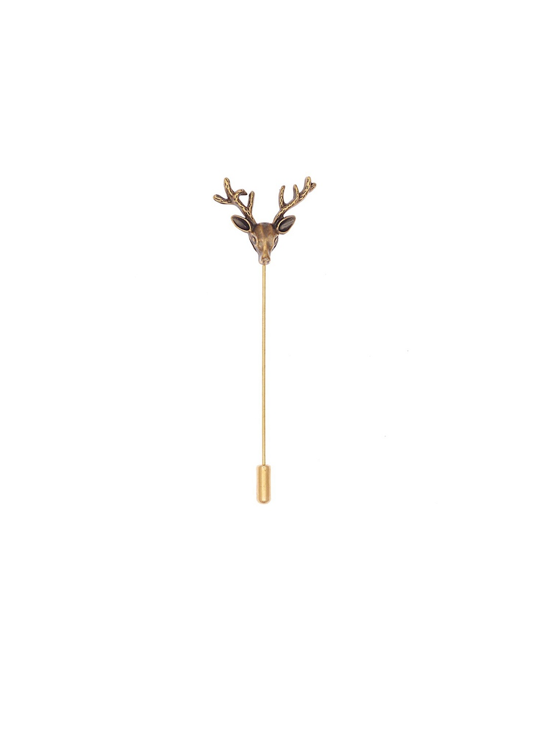 

The Tie Hub Men Rust-Coloured Solid Reindeer Shaped Lapel Pin