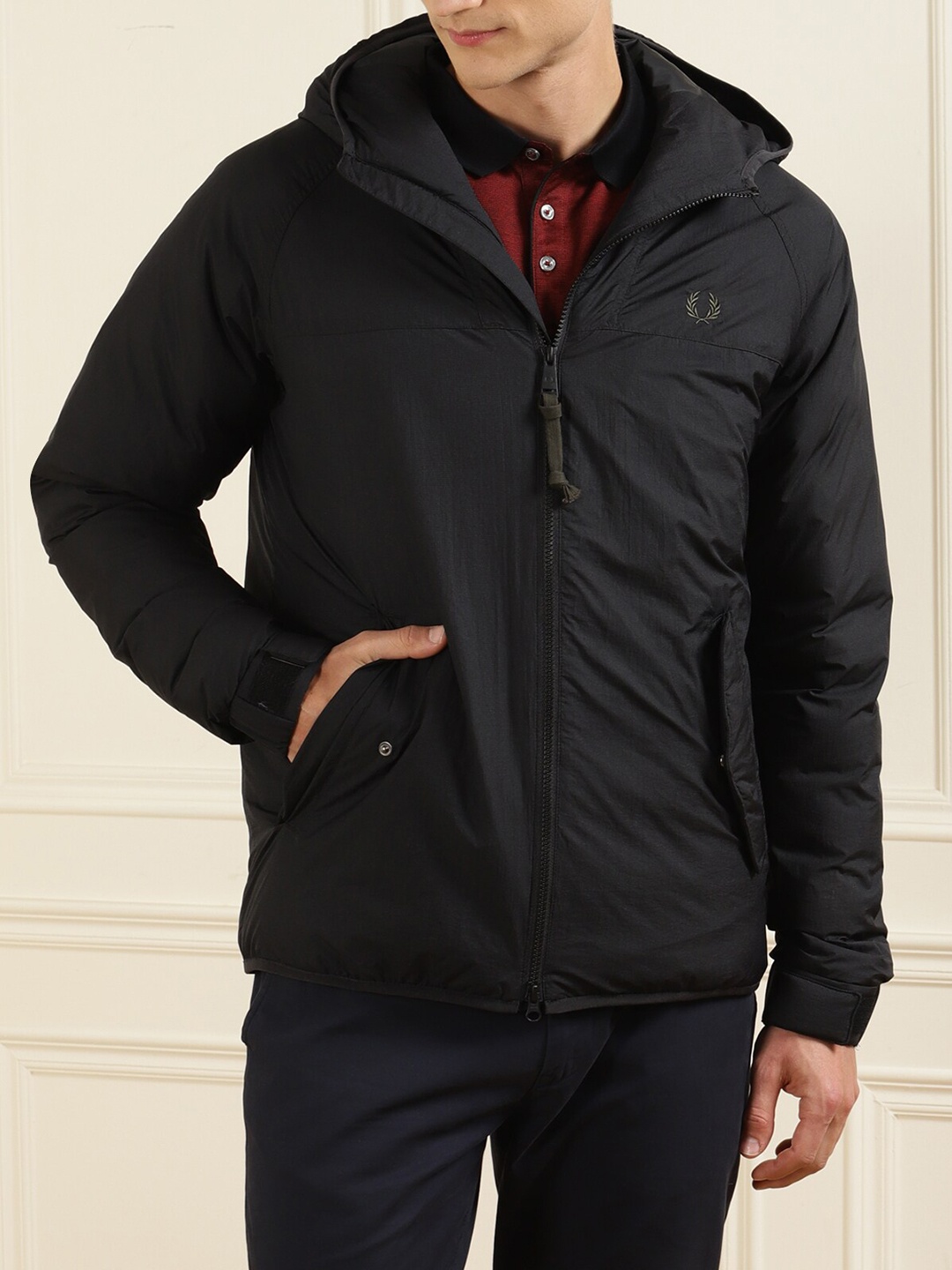 

Fred Perry Men Black Lightweight Tailored Jacket