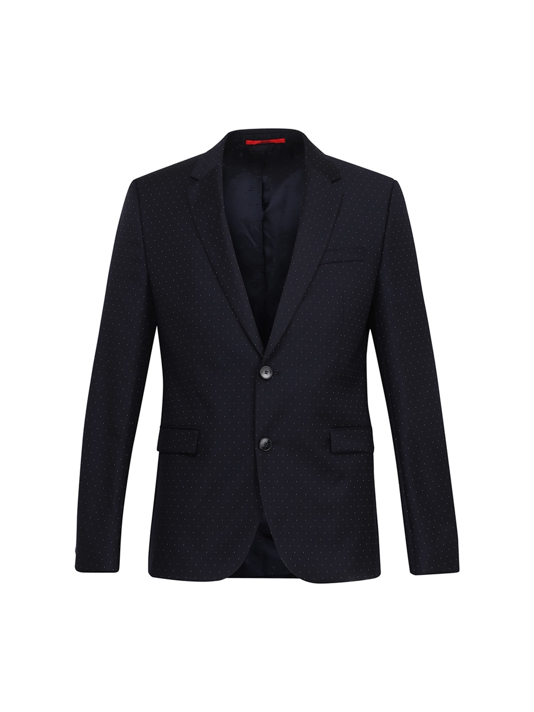 

HUGO Men Navy Blue Single-Breasted Blazer