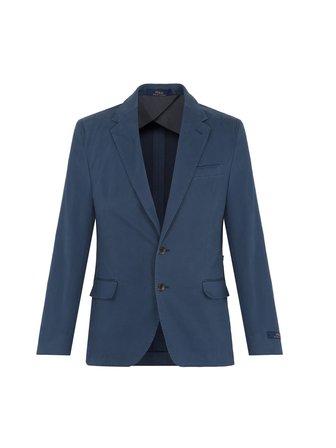 

Polo Ralph Lauren Men Blue Lightweight Single-Breasted Slim Fit Cotton Blazers