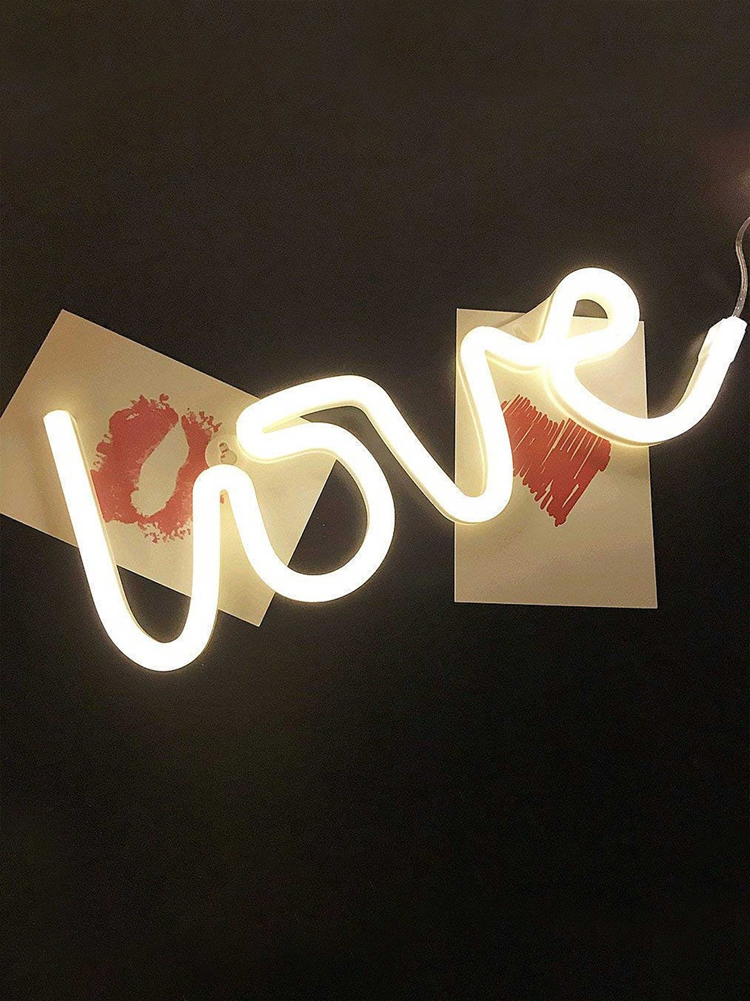 

Art Street White Love Shaped Night Light Decor