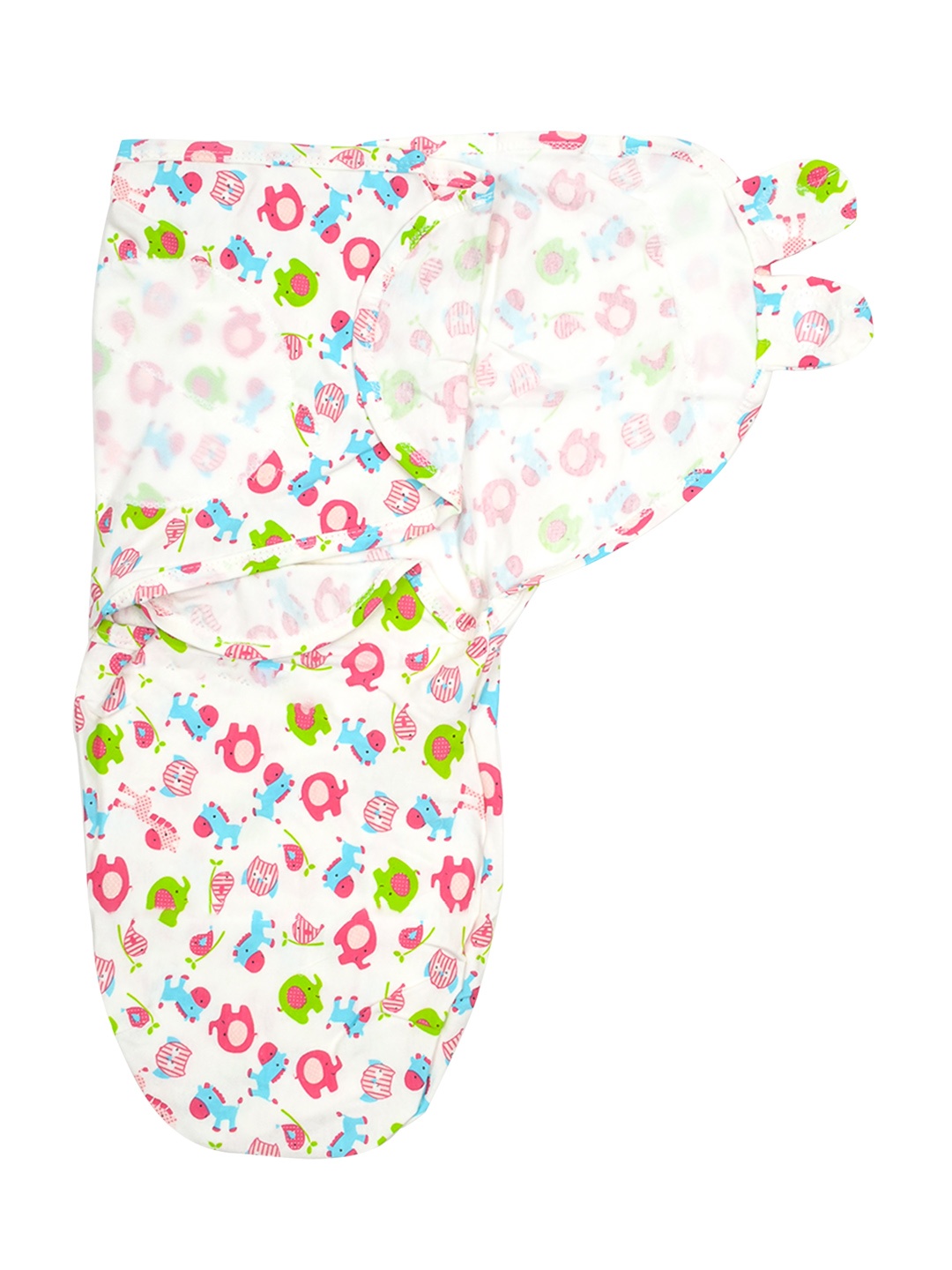 

Moms Home Baby Organic Cotton Velcro Adjustable Swaddle Wrap, Multi