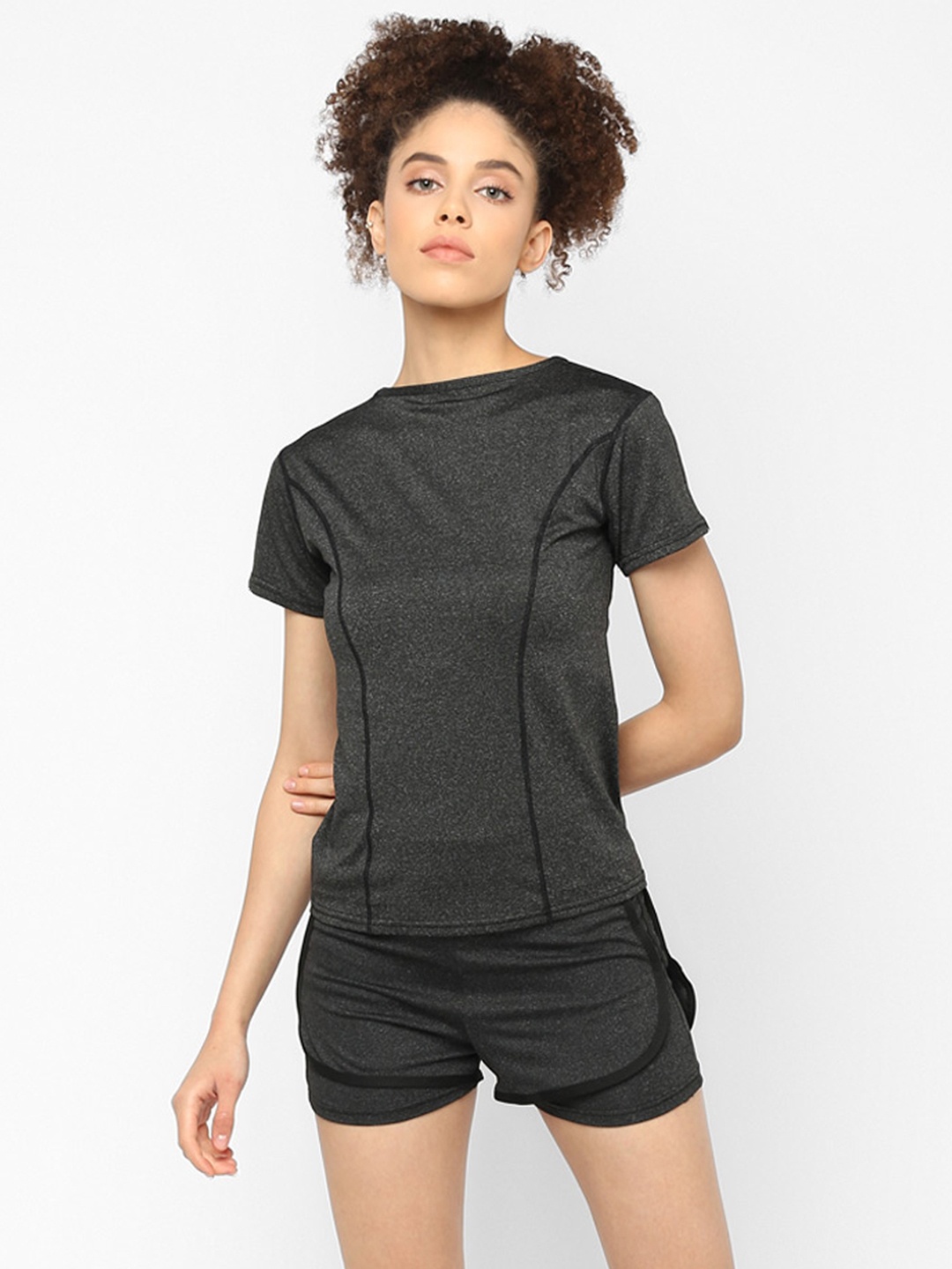 

JerfSports Women Charcoal Grey Solid Tracksuit