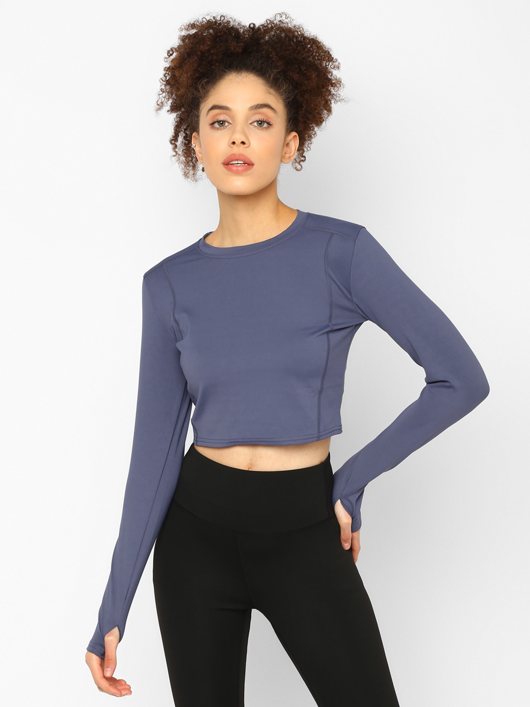 

JerfSports Blue Crop Top