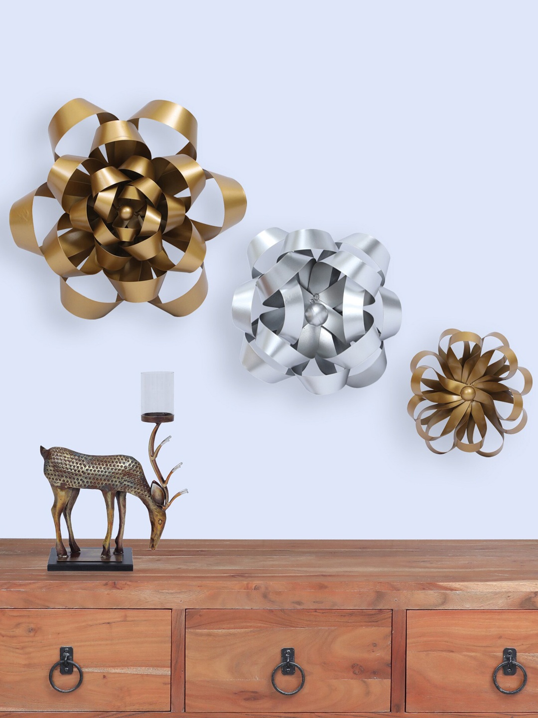 

Vedas Gold & Silver-Toned Metal Wall Decor