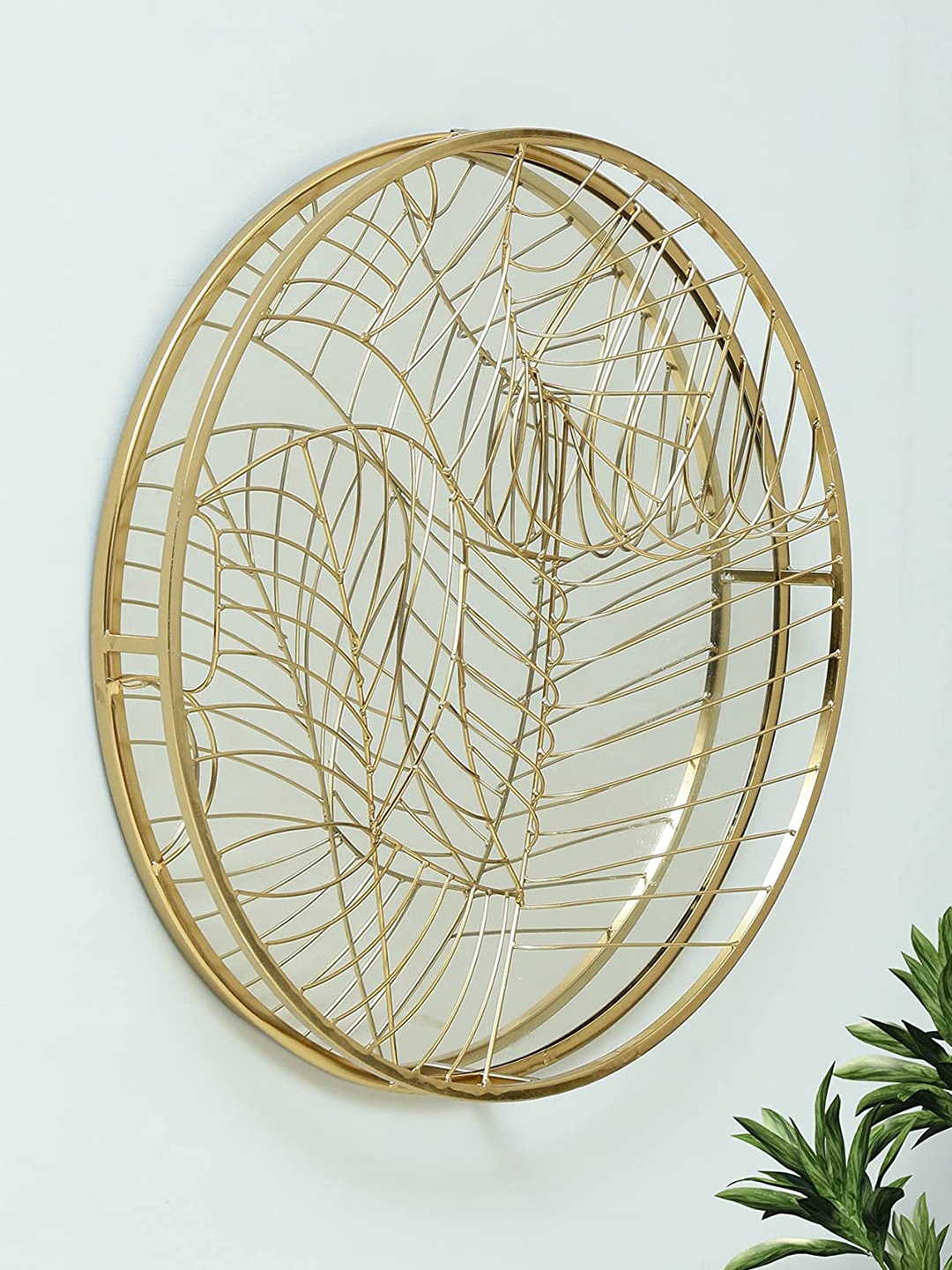 

vedas Metallic-Toned & Gold Wall Mirror Decor