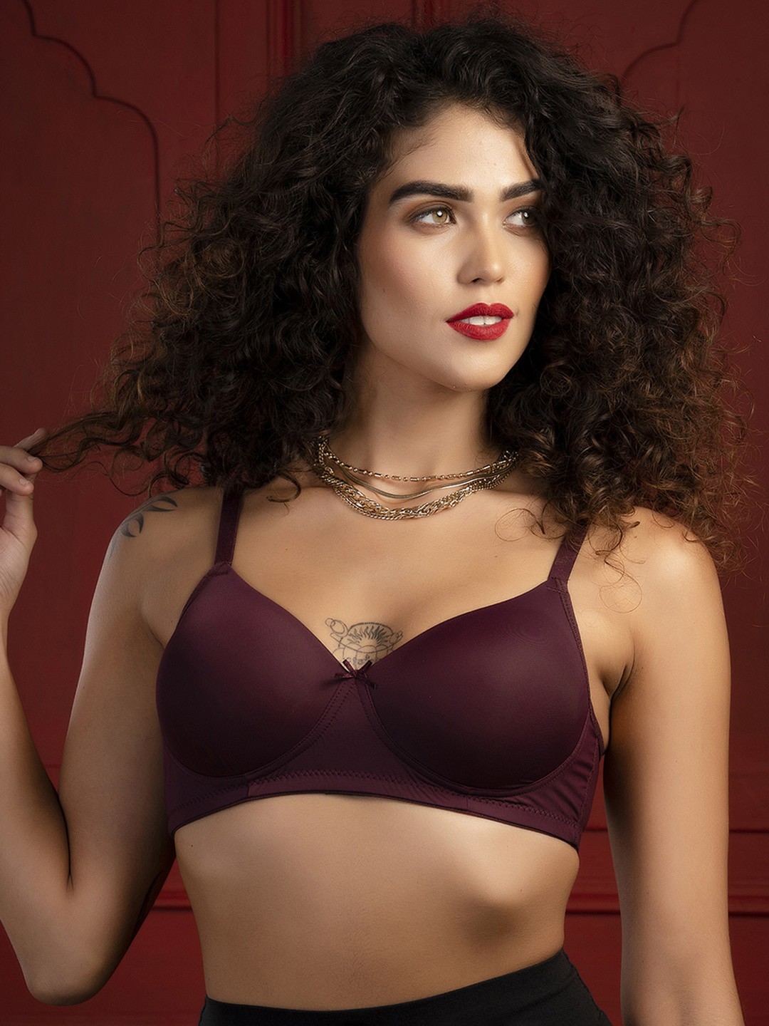 

Clovia Purple Lightly Padded Non-Wired Full Cup Bra