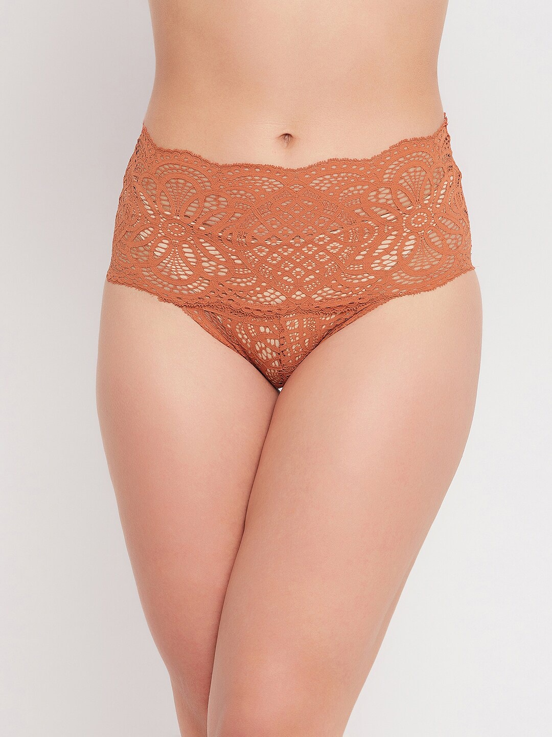 

Clovia Women Orange Solid High-Rise Hipster Briefs PN3489A06XXL