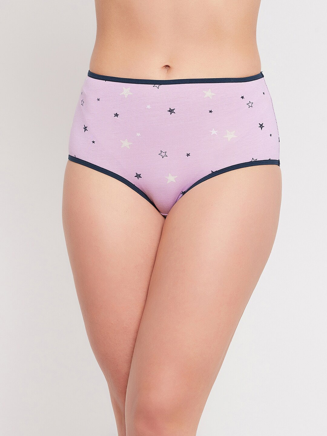 

Clovia Women Purple Printed High-Rise Hipster Briefs