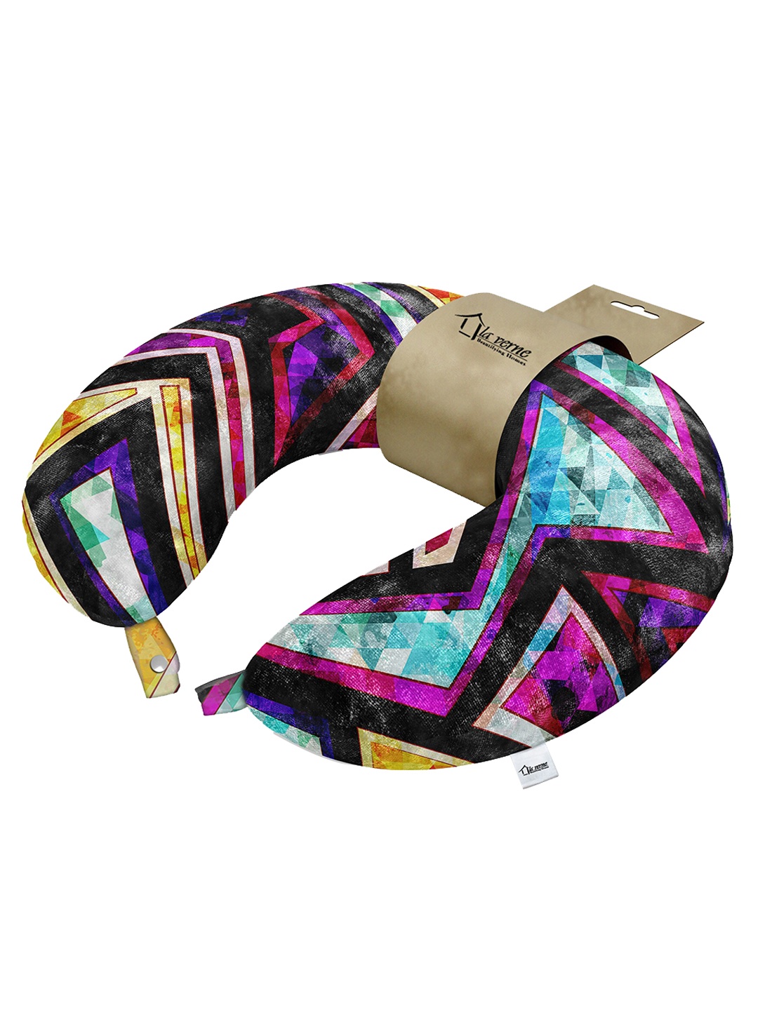 

LA VERNE Purple & Blue Travel Neck Pillow