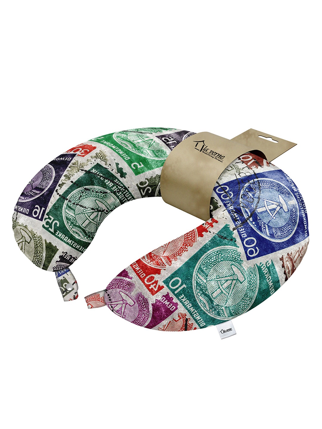 

LA VERNE Multicolor Printed Travel Neck Pillow, Multi