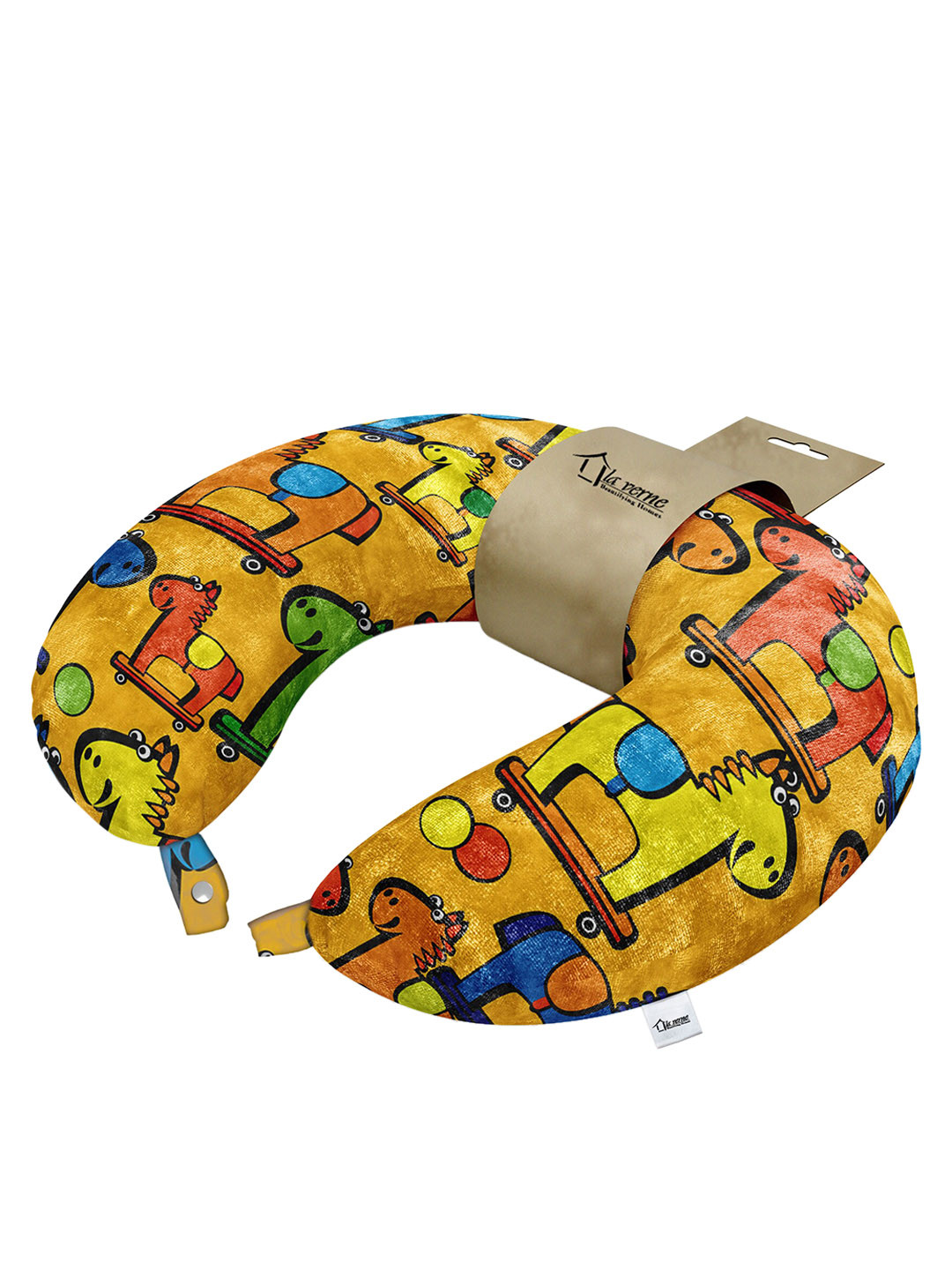 

LA VERNE Multicoloured Printed Travel Neck Pillow, Multi