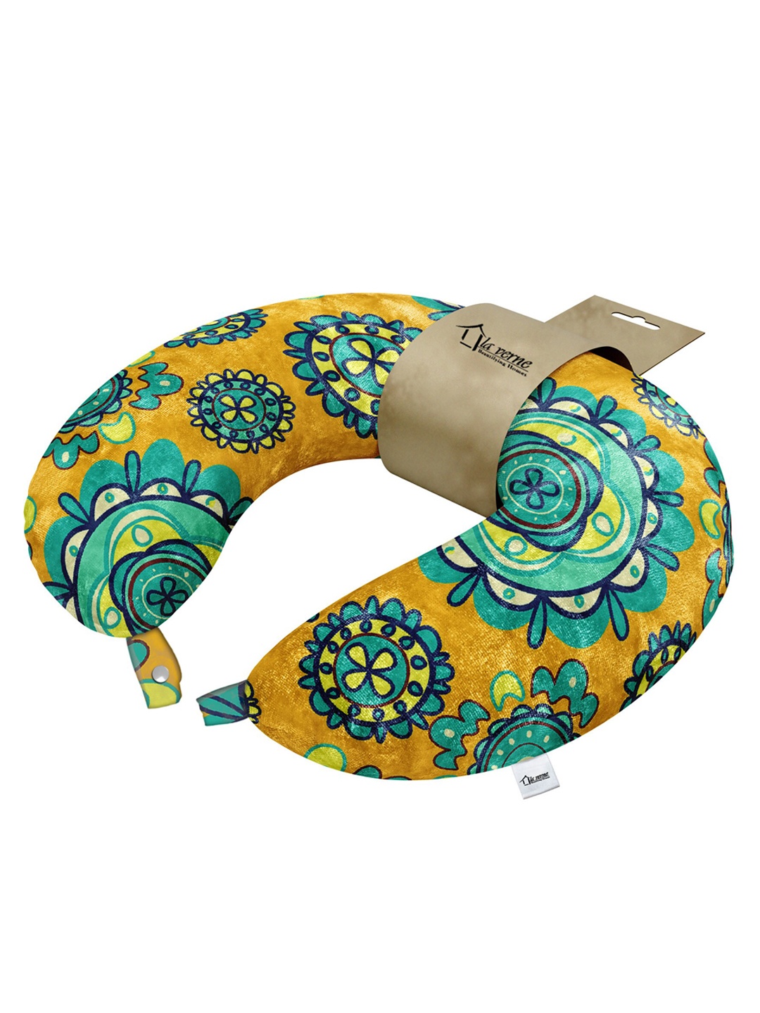 

LA VERNE Yellow & Green Travel Neck Pillow