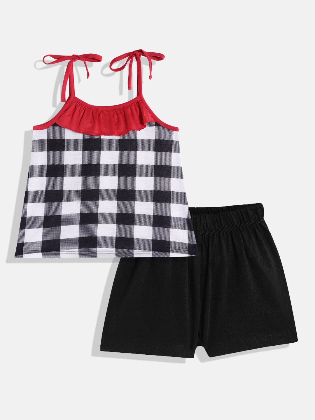 

CrayonFlakes Girls White & Black Checked Co-Ord Set