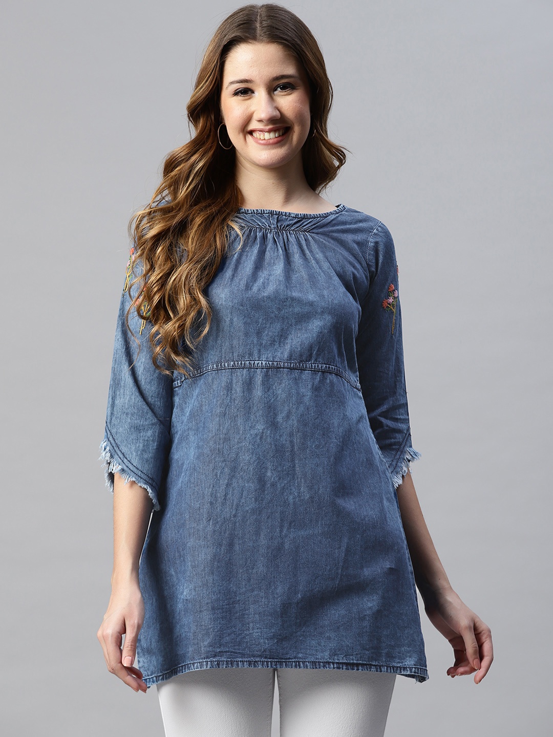 

SERONA FABRICS Blue Denim Top