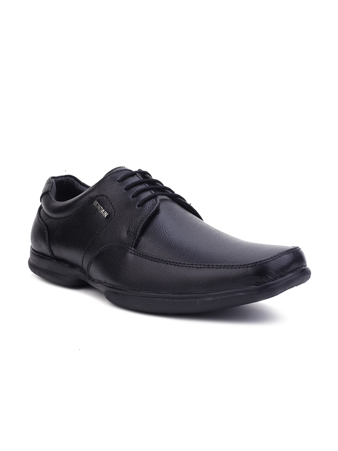 

MONDAIN Black Solid Leather Formal Derbys