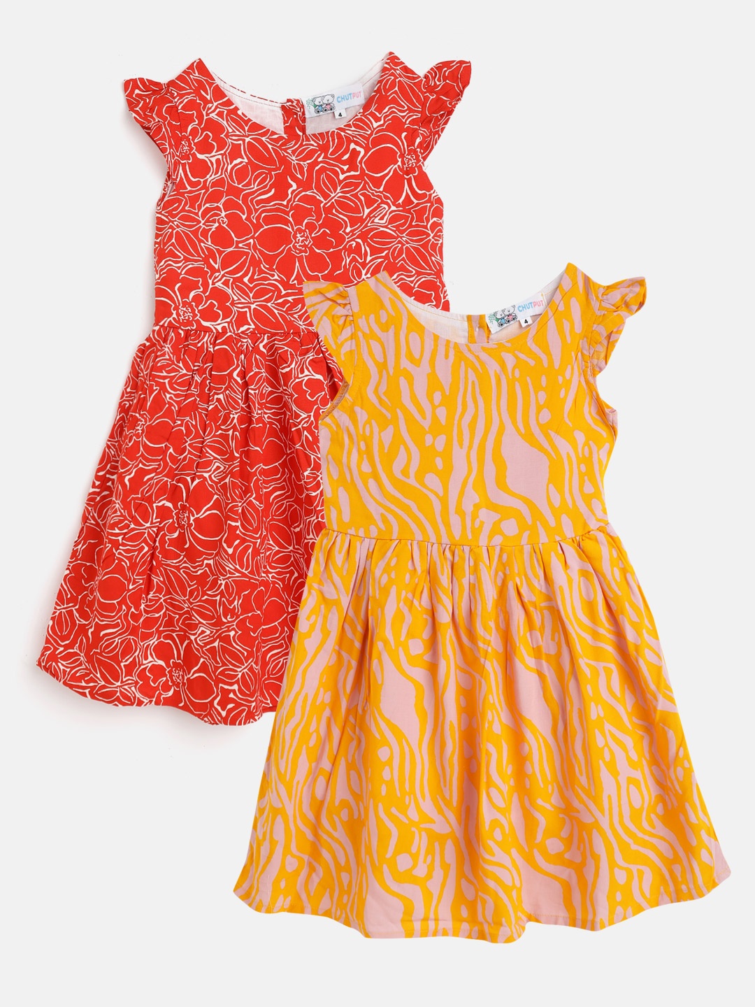 

CHUTPUT Assorted Set of 2 A-Line Midi Dress