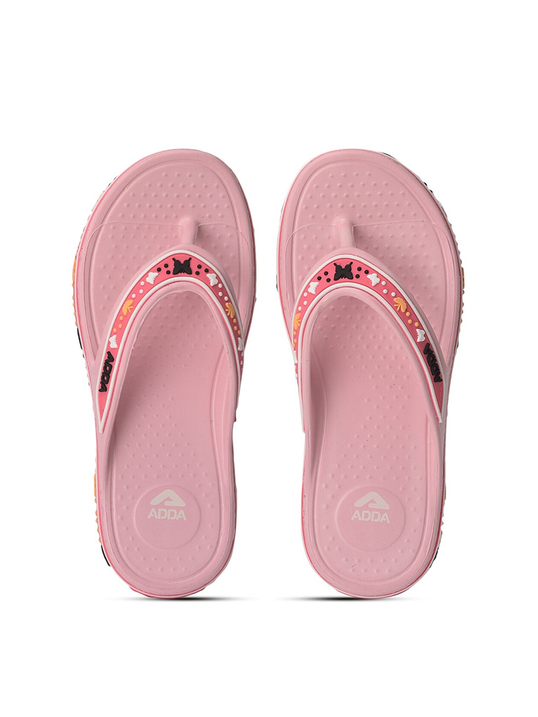 

Adda Women Pink & White Rubber Thong Flip-Flops