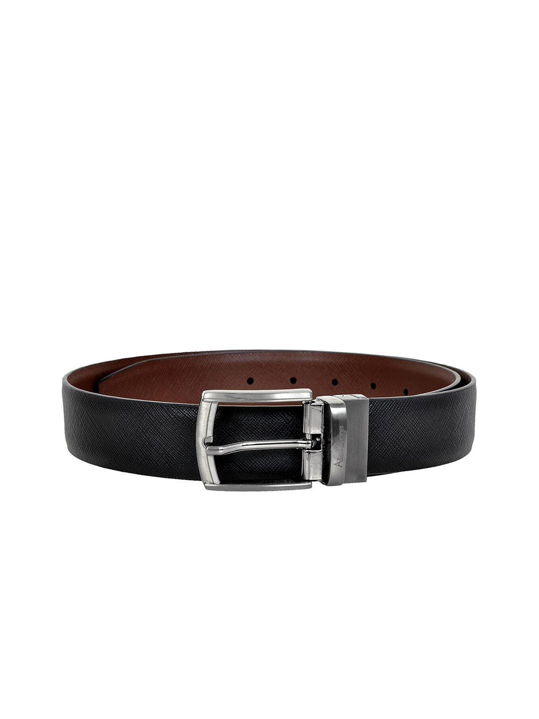 

Allen Cooper Men Black Textured Leather Formal Belt