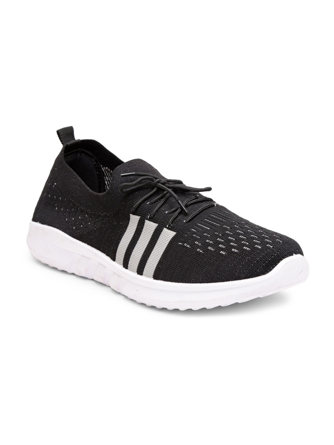 

KLOTTHE Men Black Woven Design Lightweight Sneakers