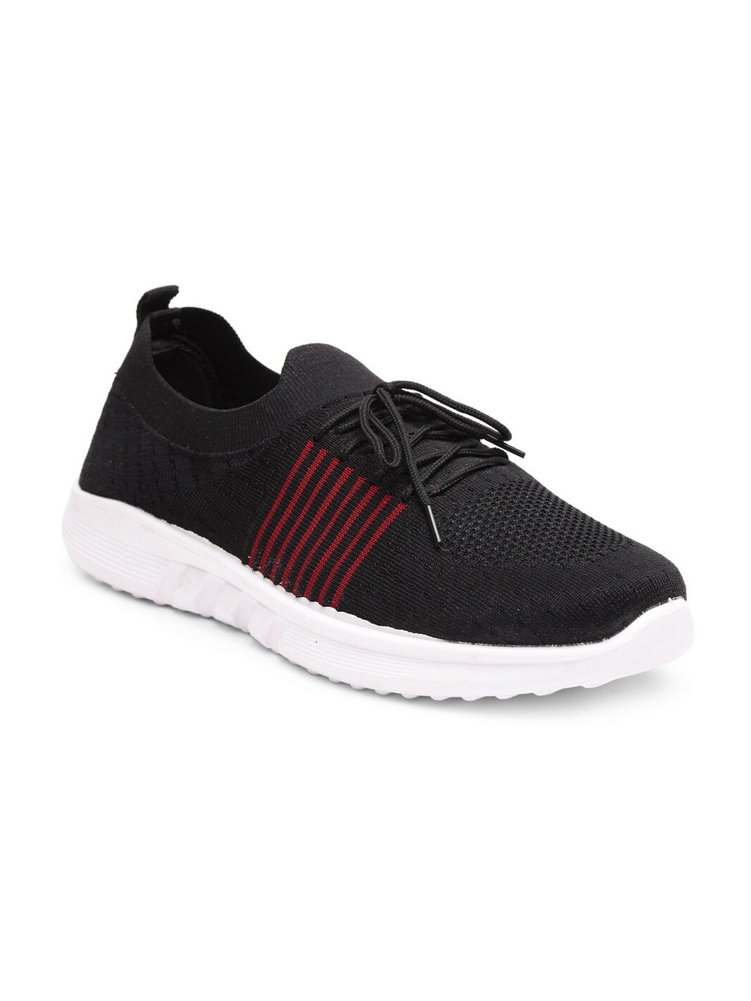 

KLOTTHE Men Black Woven Design Slip-On Sneakers