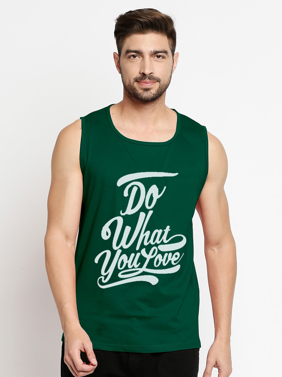 

Blacksmith Men Green Typography Printed Training or Gym Cotton T-shirt