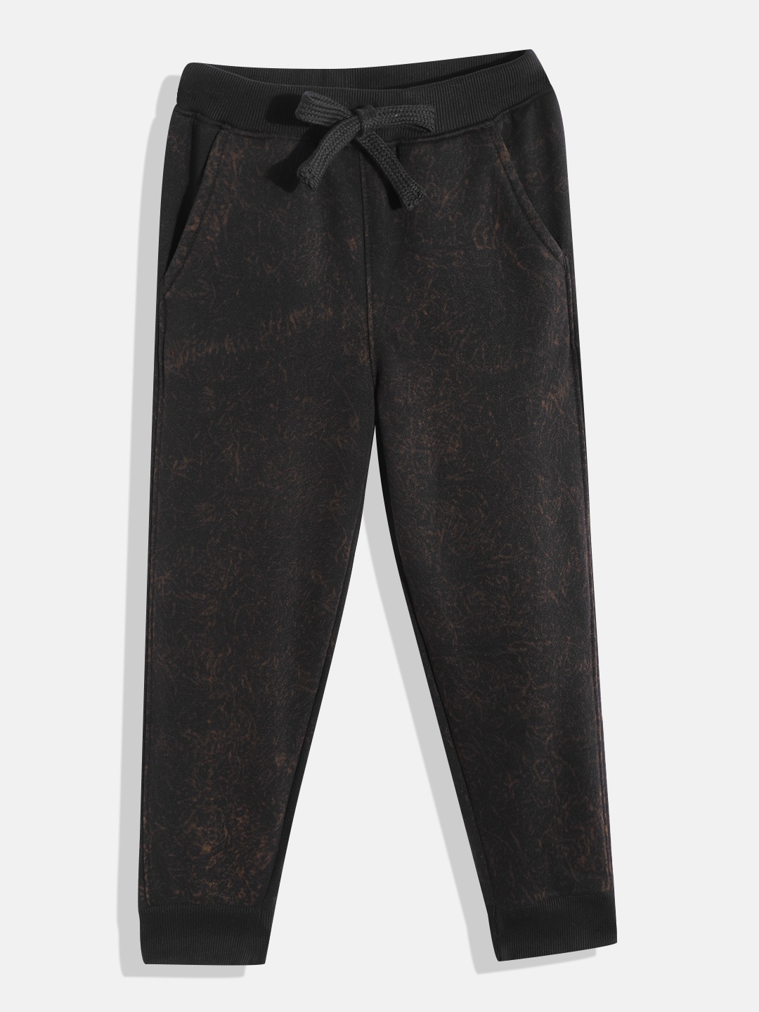 

GOJI Kids Black & Rust Brown Dyed Joggers