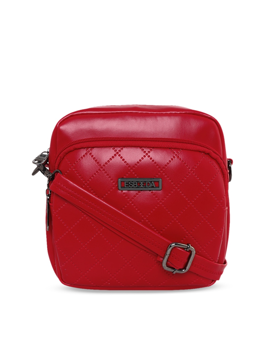 

ESBEDA Red Textured PU Structured Sling Bag