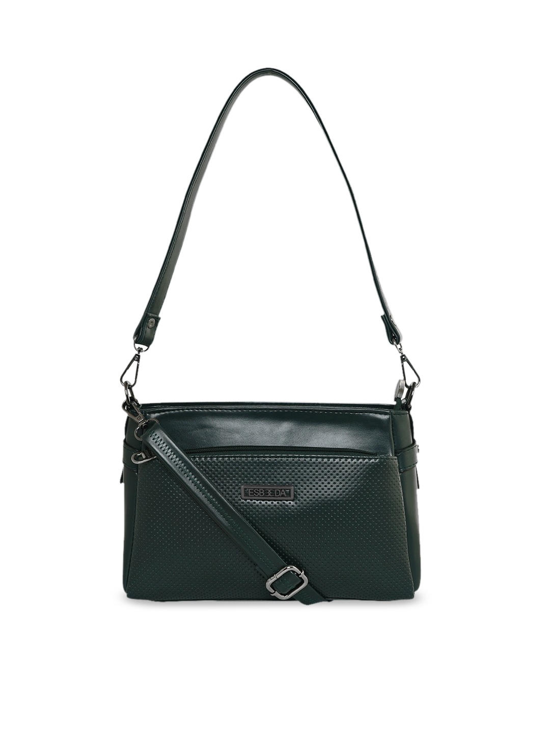 

ESBEDA Women Green Textured Crossbody PU Structured Sling Bag