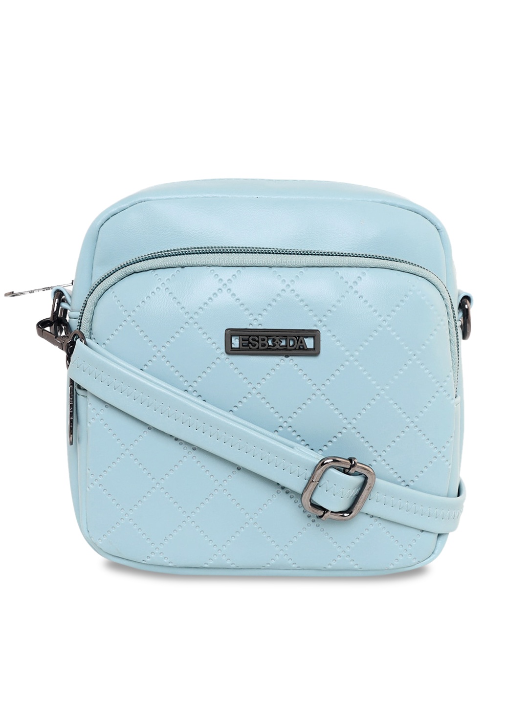 

ESBEDA Blue PU Structured Sling Bag with Quilted Surface