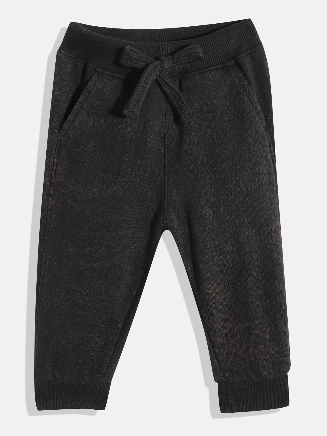 

GOJI Kids Black & Rust Brown Dyed Joggers