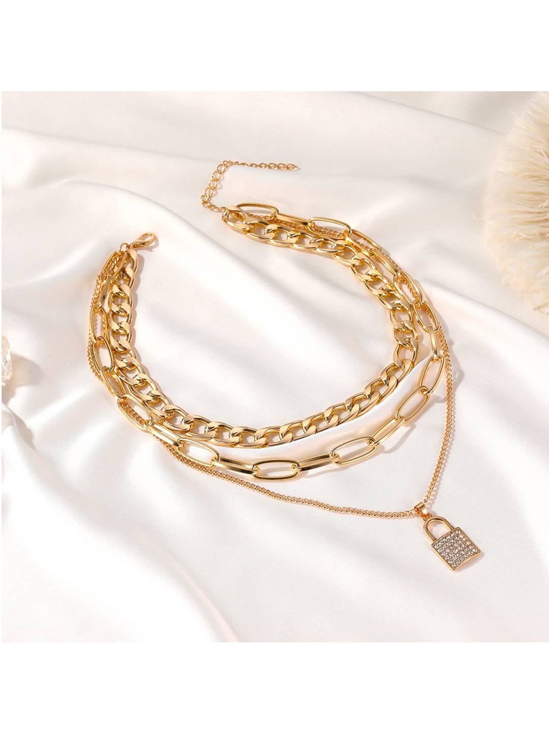 

Vembley Gold-Toned Gold-Plated Layered Necklace