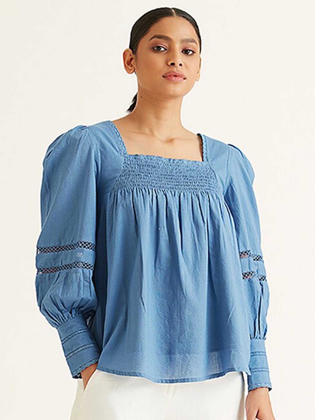 

Ancestry Blue Solid Top