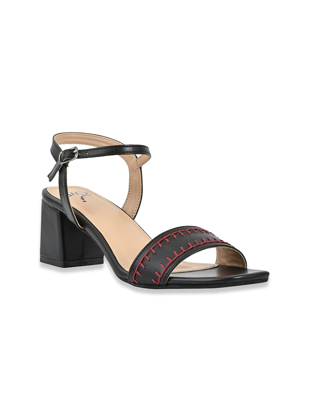 

Jove Women Black PU Block Heels