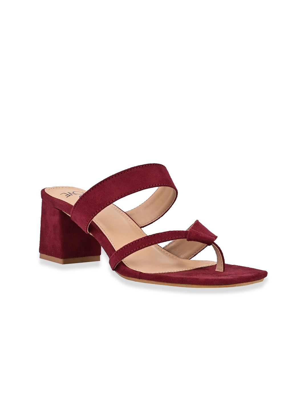 

Jove Maroon Block Heels